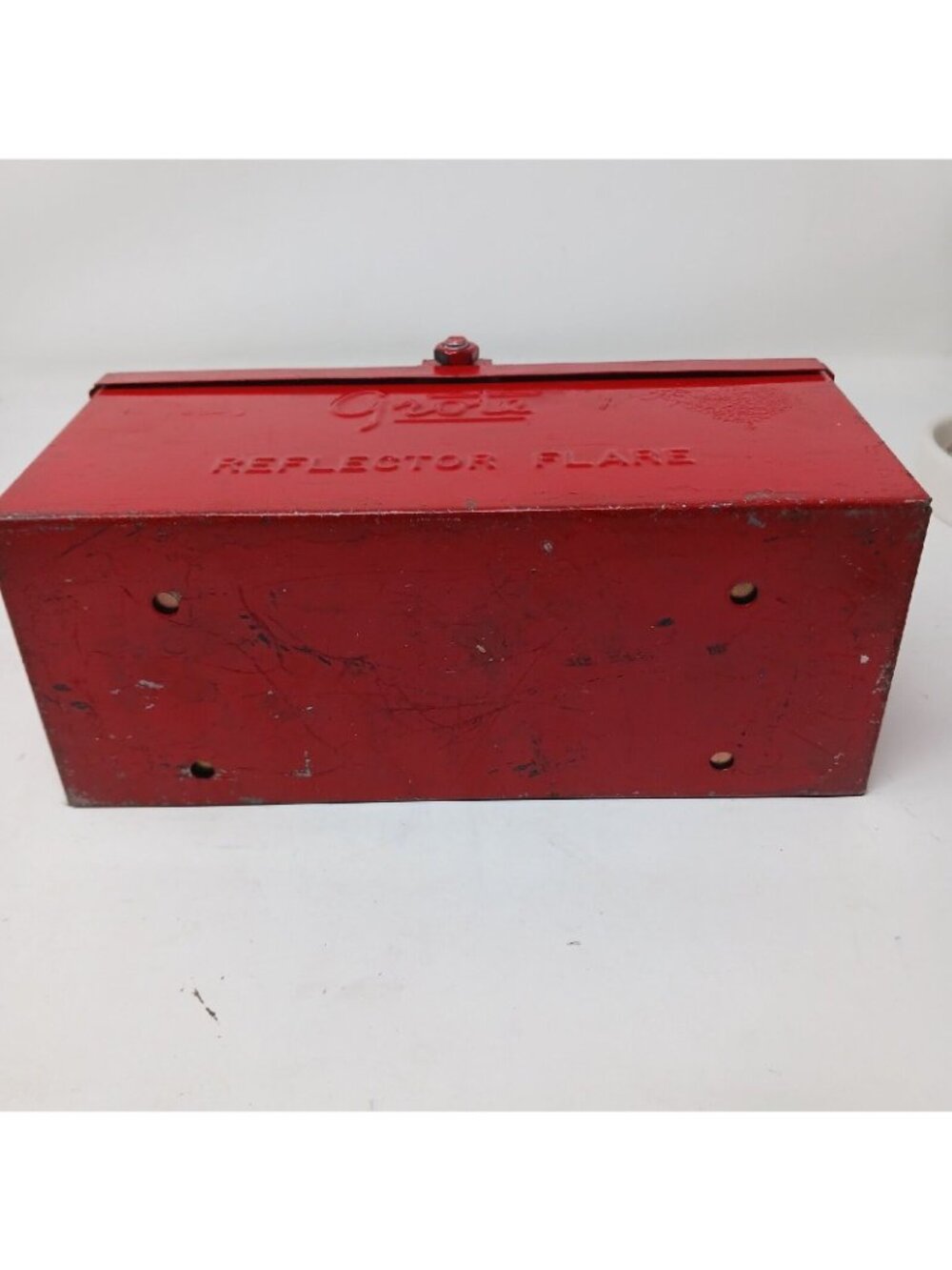 Grote VTG Reflector Kit W/Red Flag Metal Case Emergency Road Safety #S-5 - Picture 10 of 15